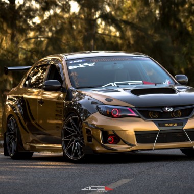 ACE 19" Driven D716 Mica Gray Machined Face Subaru Impreza WRX STI Aftermarket Wheels